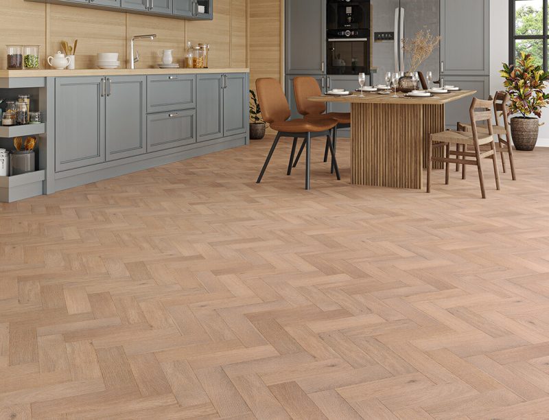 Sussex Range Engineered Wood Herringbone Hainault room