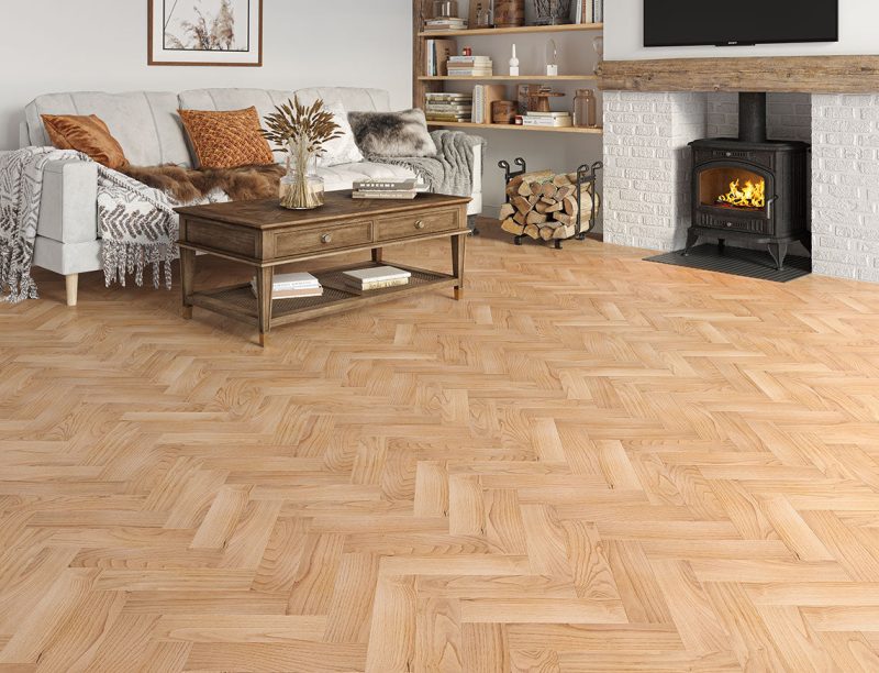 Sussex Range Engineered Wood Herringbone Swinley room