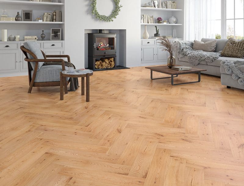 Sussex Range Engineered Wood Herringbone Hatfield room