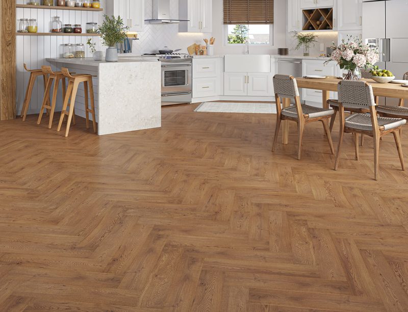 Sussex Range Engineered Wood Herringbone Thetford room